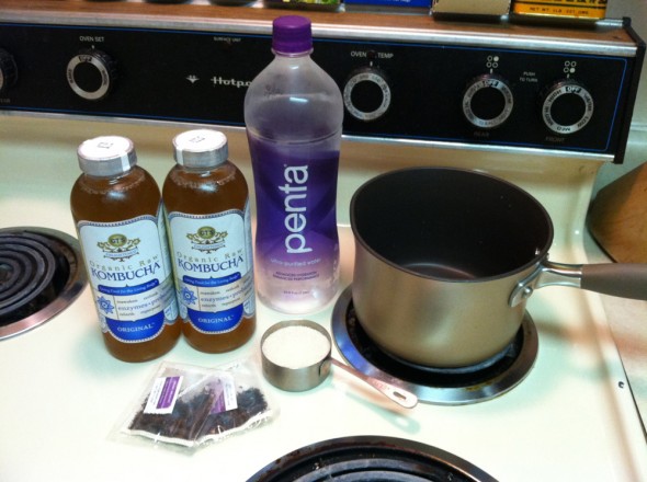 Sarah's Kombucha Homebrew: Day1: Scoby Ingredients