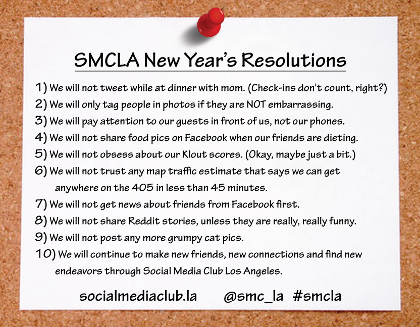 SMCLA New Year's Resolutions